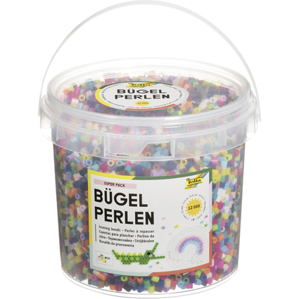 folia Bgelperlen, farbig sortiert, 12.000 Stck, Eimer