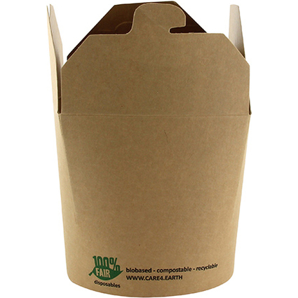 PAPSTAR Snackbox "pure", eckig, 760 ml, braun