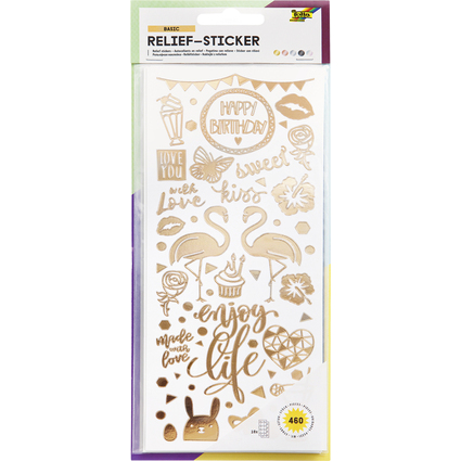 folia Relief-Sticker "GANZJAHR", Blattformat: 100 x 240 mm