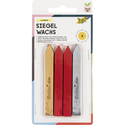 folia Siegelwachskerzen CLASSIC, 4er Set