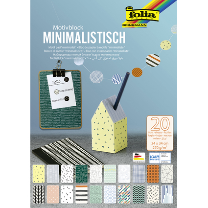 folia Motivblock "Minimalistisch", 240 x 340 mm, 20 Blatt