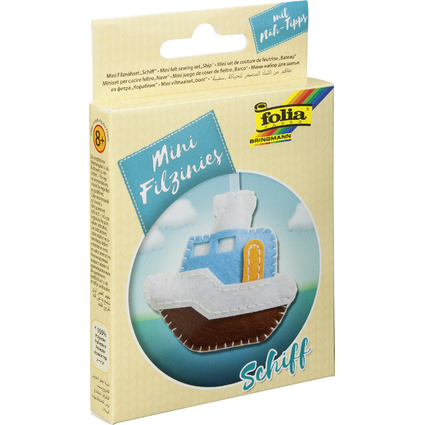 folia Mini Filz-Nhset "Filzinies", 10-teilig, Schiff