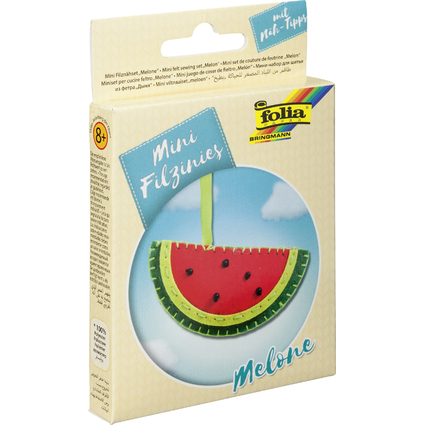 folia Mini Filz-Nhset "Filzinies", 14-teilig, Melone