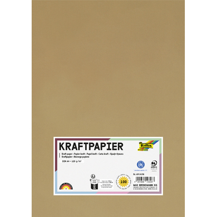 folia Kraftpapier, 120 g/qm, DIN A4, 100 Blatt
