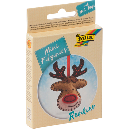 folia Mini Filz-Nhset "Filzinies", 11-teilig, Rentier
