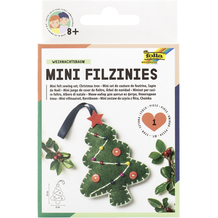 folia Mini Filz-Nhset "Filzinies", 21-teilig, Christbaum