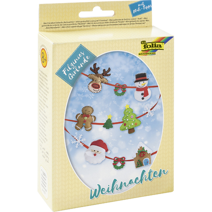 folia Mini Filz-Nhset "Filzinies" Girlande Weihnachten