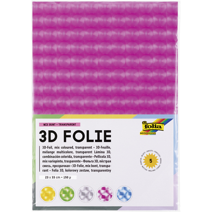 folia 3D-Folie, Strke: 150 my, 230 x 330 mm, sortiert