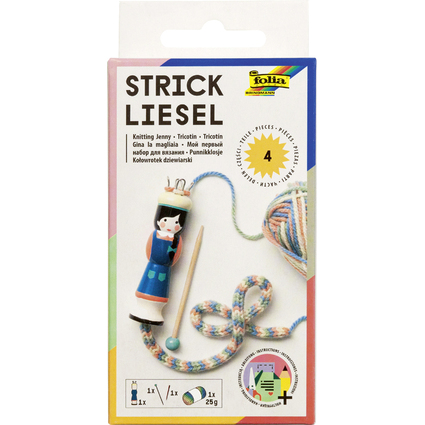 folia Strickliesel, inkl. Wolle und Sticknadel