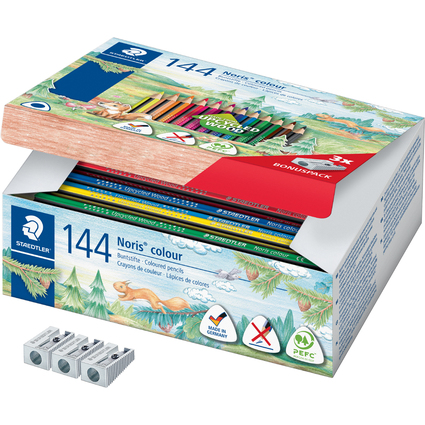 STAEDTLER Dreikant-Farbstift Noris colour, 144er Karton-Box