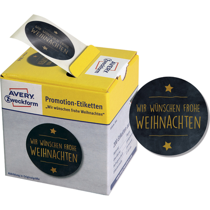 AVERY Zweckform Promotion-Etiketten "Weihnachten", schwarz