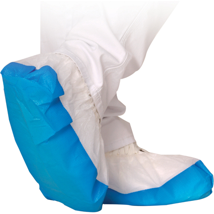 HYGOSTAR PP-berschuh SAFE mit CPE-Sohle, wei/blau