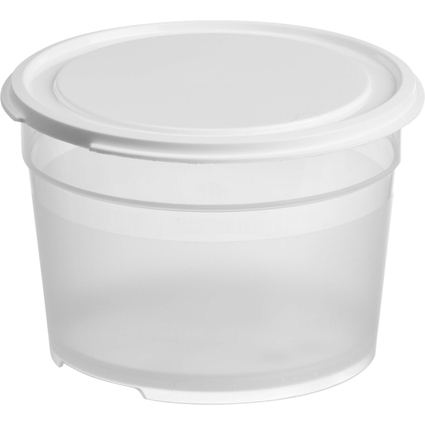 GastroMax Frischhaltedose, 0,6 Liter, transparent/wei