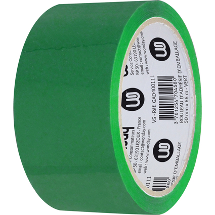 Wonday Verpackungsklebeband, aus PP, 50 mm x 66 m, grn