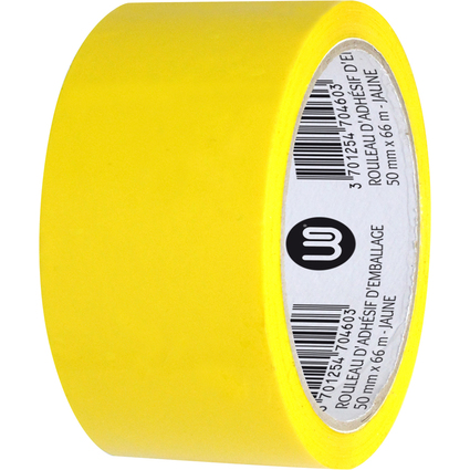 Wonday Verpackungsklebeband, aus PP, 50 mm x 66 m, gelb