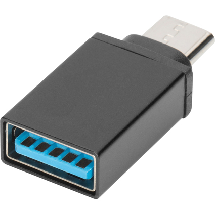 DIGITUS USB Adapter, USB-C - USB-A, schwarz