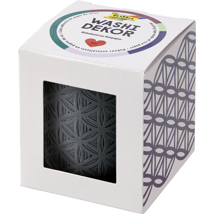 folia Deko-Bordre Washi-Dekor "KREISE", 50 mm x 5 m, grau