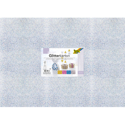 folia Glitterkarton "GROB", 500 x 700 mm, 300 g/qm