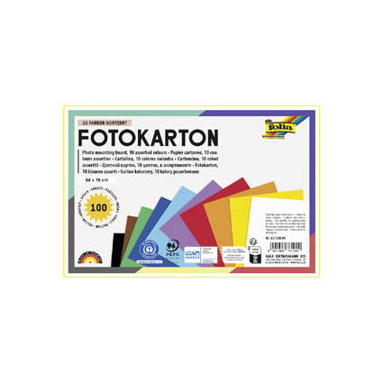 folia Fotokarton, (B)500 x (H)700 mm, 300 g/qm, sortiert
