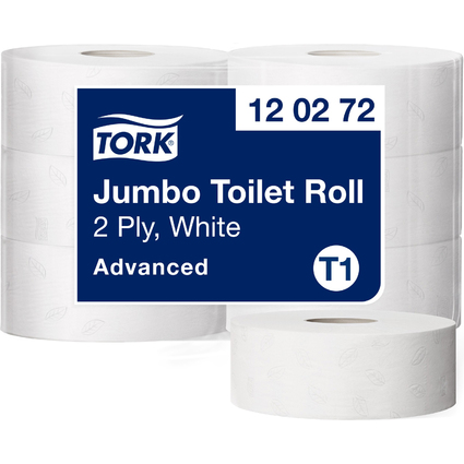 TORK Grorollen-Toilettenpapier Jumbo, 2-lagig, wei, 360 m