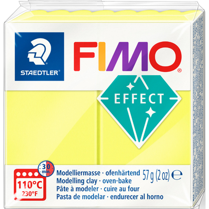FIMO EFFECT Modelliermasse, ofenhrtend, neongelb, 57 g