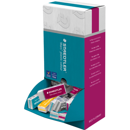 STAEDTLER Kunststoff-Radierer Mars plastic colour, Display