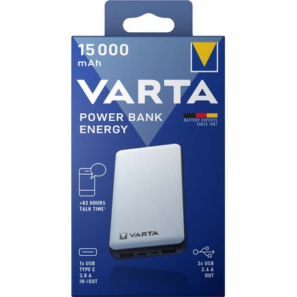 VARTA Powerbank "Energy", 15.000 mAh, wei