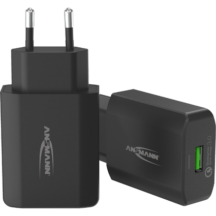 ANSMANN USB-Steckdosenadapter HOME CHARGER HC118QC, schwarz