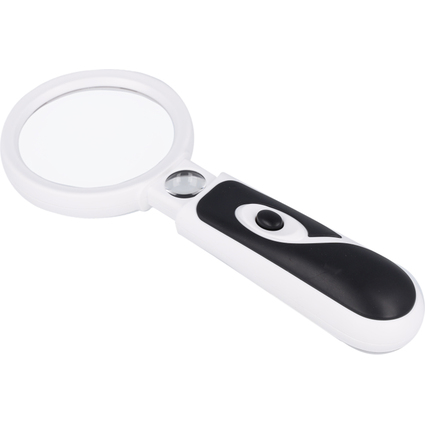 FIRST AID ONLY Lupe mit LED-Licht, rund, schwarz/wei