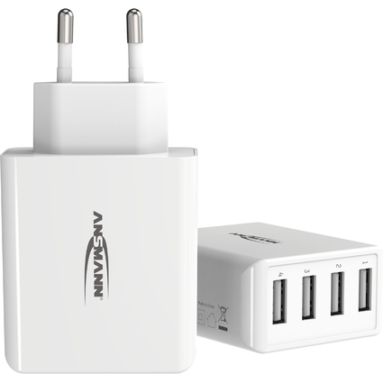 ANSMANN USB-Steckdosenadapter Home Charger HC430, 4x USB-A