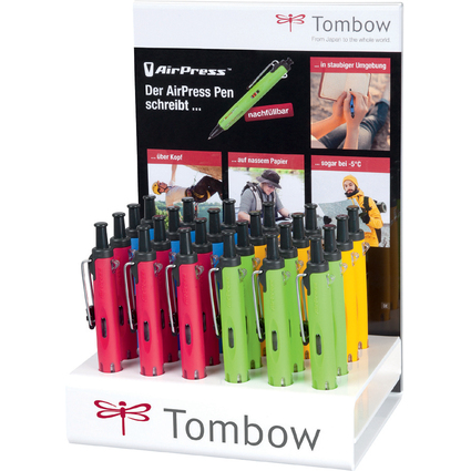 Tombow Druckkugelschreiber "AirPress Pen", 24er Display