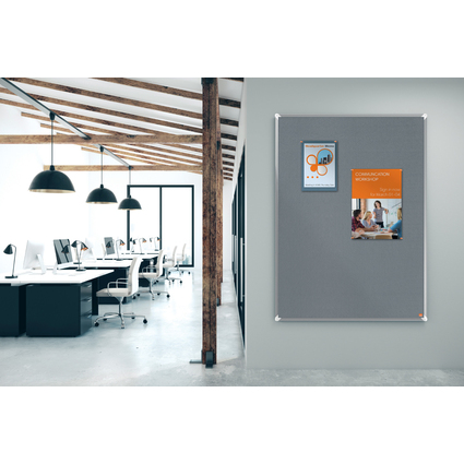 nobo Filztafel Premium Plus, (B)1.200 x (H)900 mm, grau