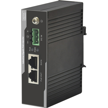 DIGITUS Industrieller Gigabit PoE+ Injektor 802.3 af/at