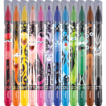 Maped Fasermaler COLOR'PEPS MONSTER, 12er Kartonetui