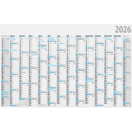 rido id Plakatkalender, 1.210 x 770 mm, gefalzt, 2026