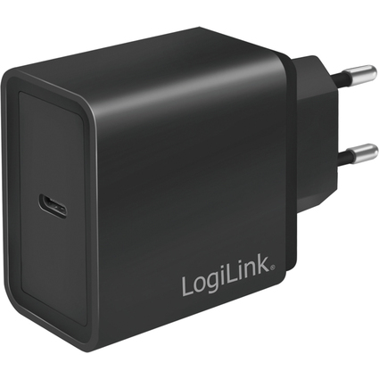 LogiLink USB-Steckdosenadapter, 1x USB-C PD, 18 Watt,schwarz