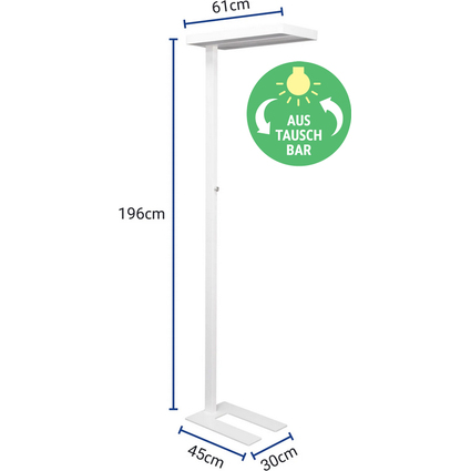 MAUL LED-Stehleuchte MAULjaval, dimmbar, wei