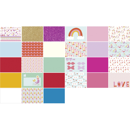 folia Bastelblock "Glitter Everywhere", 240 x 340 mm