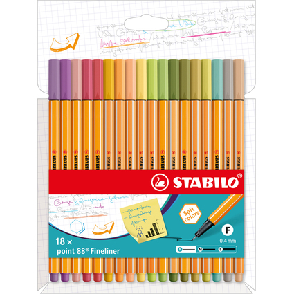 STABILO Fineliner point 88, 18er Kartonetui