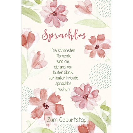 SUSY CARD Geburtstagskarte Lyrics "Sprachlos"