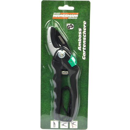 BRDER MANNESMANN Amboss-Gartenschere, schwarz/grn