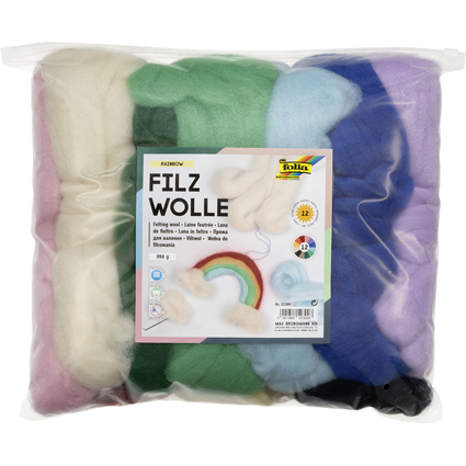 folia Filzwolle "RAINBOW", 350 g, farbig sortiert