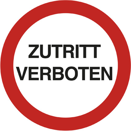 EXACOMPTA Hinweisschild "Zutritt verboten", rot/wei