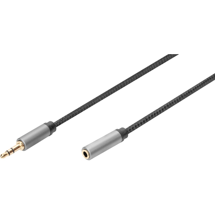 DIGITUS Audio Verlngerungskabel, 3,5 mm Klinke, 1,0 m