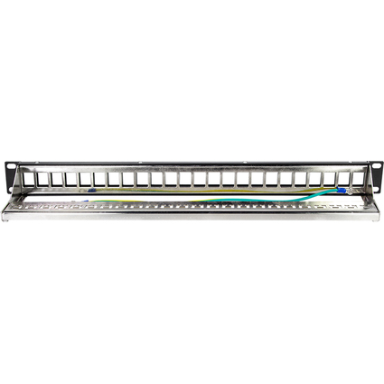 LogiLink 19" Keystone Patch Panel, 24 Port, schwarz