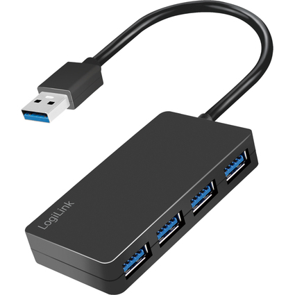 LogiLink USB 3.2 Gen1 Hub, 4-Port, schwarz