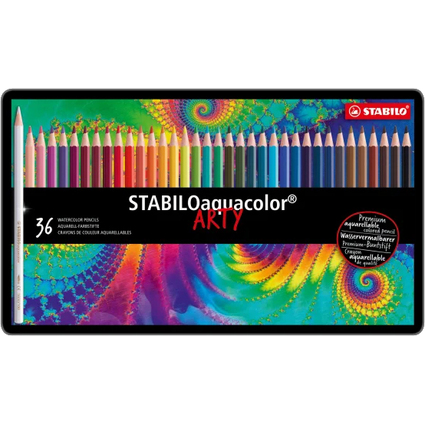 STABILO Aquarell-Buntstift aquacolor ARTY, 36er Metalletui