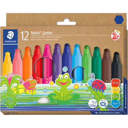 STAEDTLER Fasermaler Noris junior, 12er Kartonetui