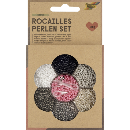folia Rocailles-Perlen-Set SILBER