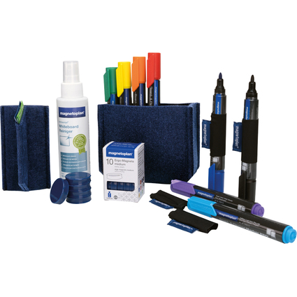 magnetoplan Whiteboard Essentials Kit, blau